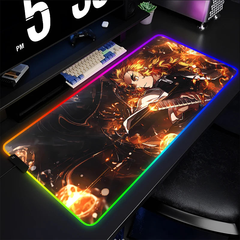 RGB Mouse Pad Demon Slayer Rengoku