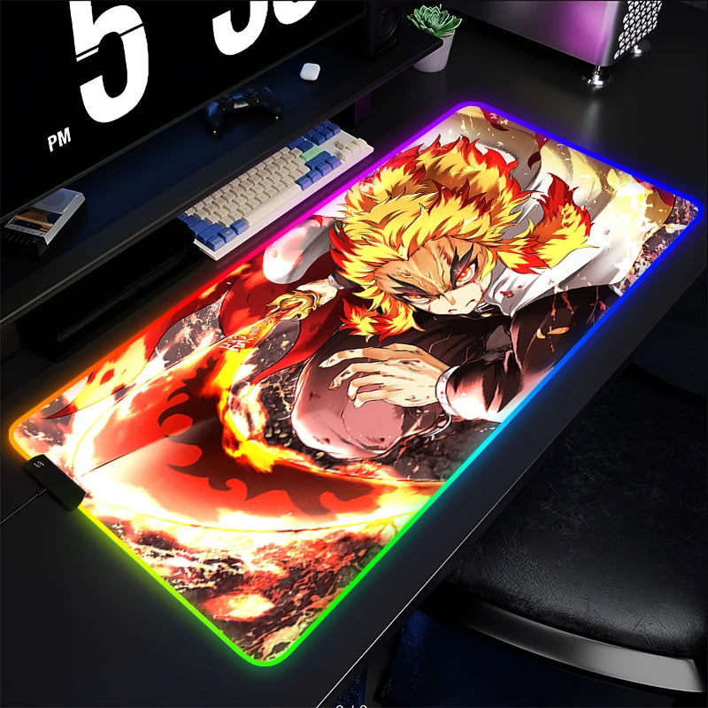 RGB Mouse Pad Demon Slayer Rengoku