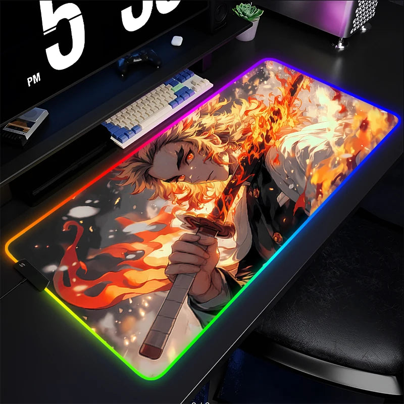 RGB Mouse Pad Demon Slayer Rengoku