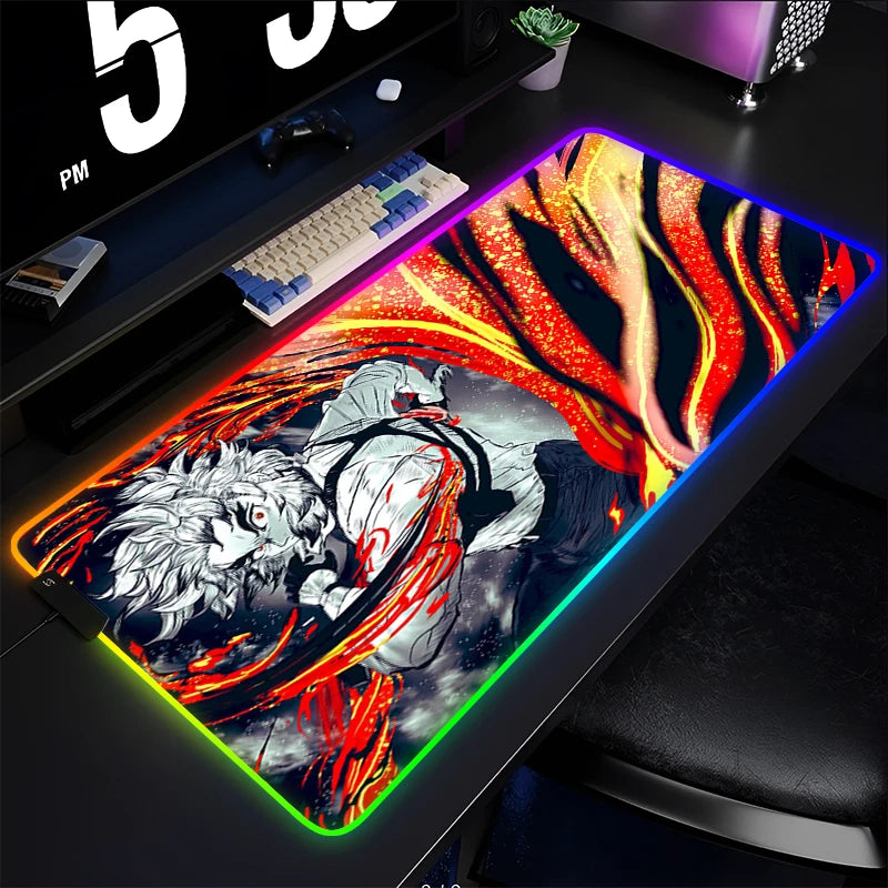RGB Mouse Pad Demon Slayer Rengoku