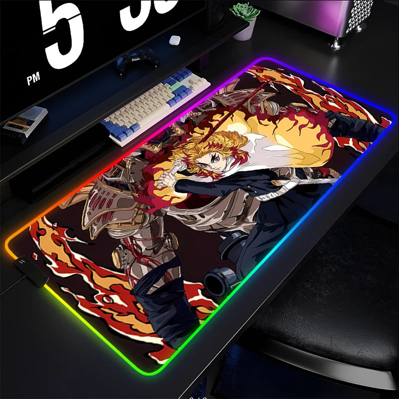RGB Mouse Pad Demon Slayer Rengoku