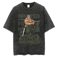 Zoro Wanted Washed T-Shirt