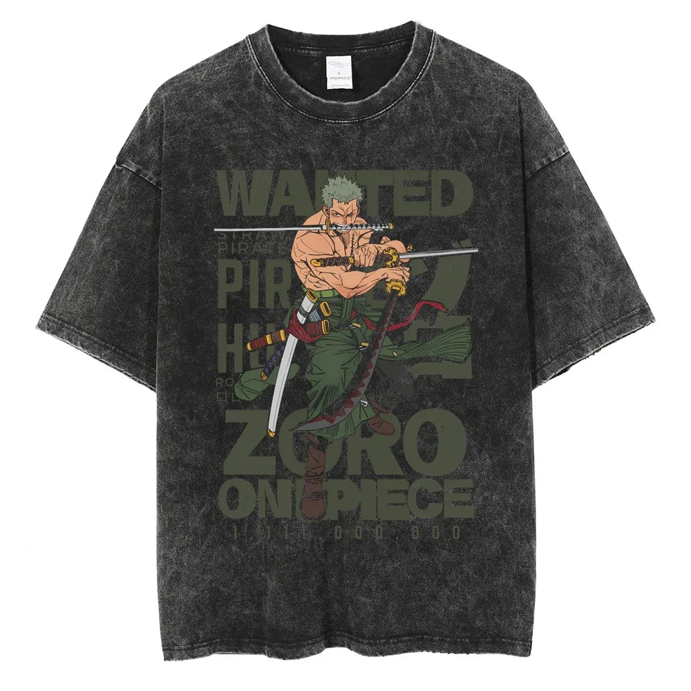 Zoro Wanted Washed T-Shirt