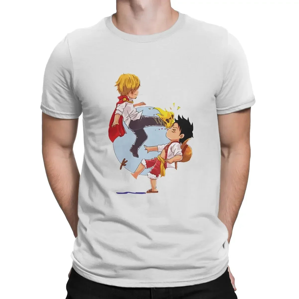 Sanji Kicks Luffy Summer T-Shirt