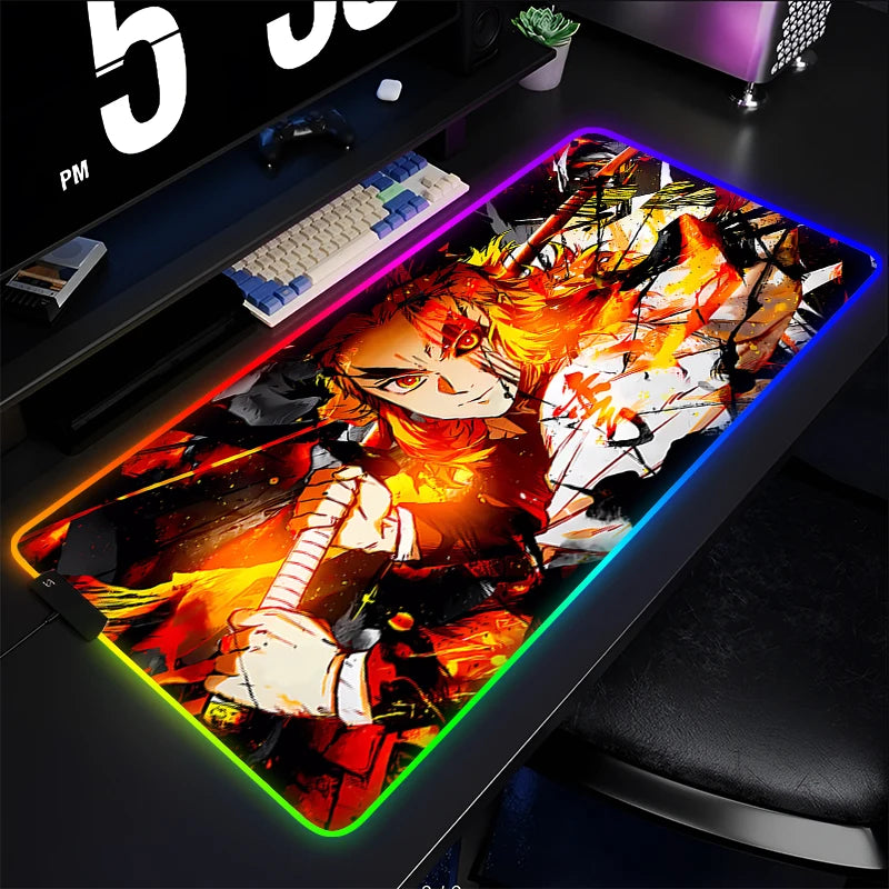 RGB Mouse Pad Demon Slayer Rengoku