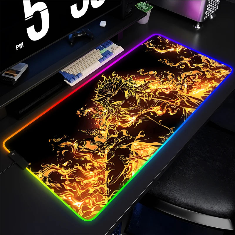 RGB Mouse Pad Demon Slayer Rengoku