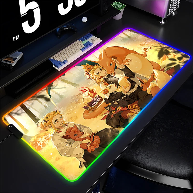 RGB Mouse Pad Demon Slayer Rengoku