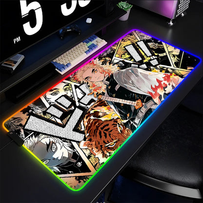 RGB Mouse Pad Demon Slayer Rengoku