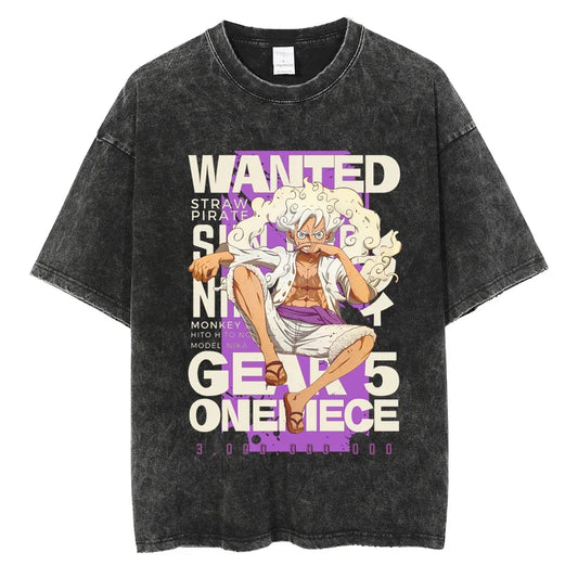 Luffy Wanted Washed T-Shirt