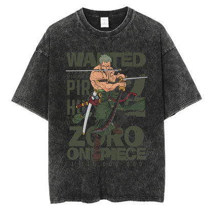 Zoro Wanted Washed T-Shirt