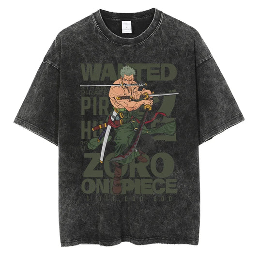 Zoro Wanted Washed T-Shirt