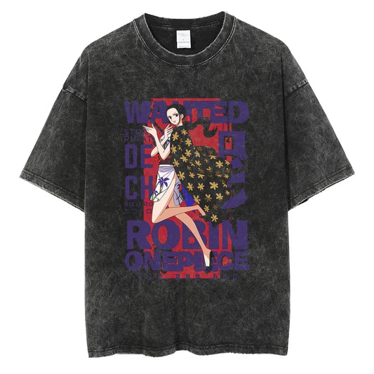Nico Robin Wanted Washed T-Shirt